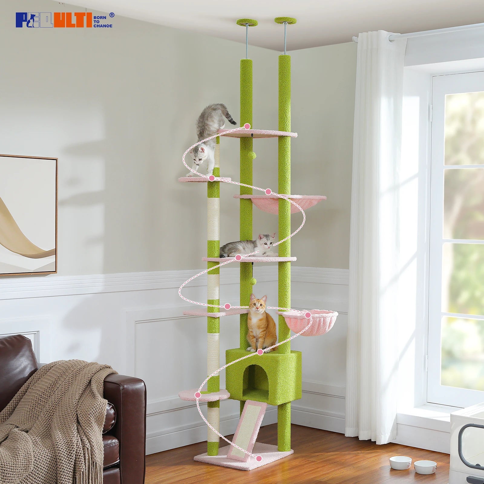 Floor-to-Ceiling Cat Tree Tower
