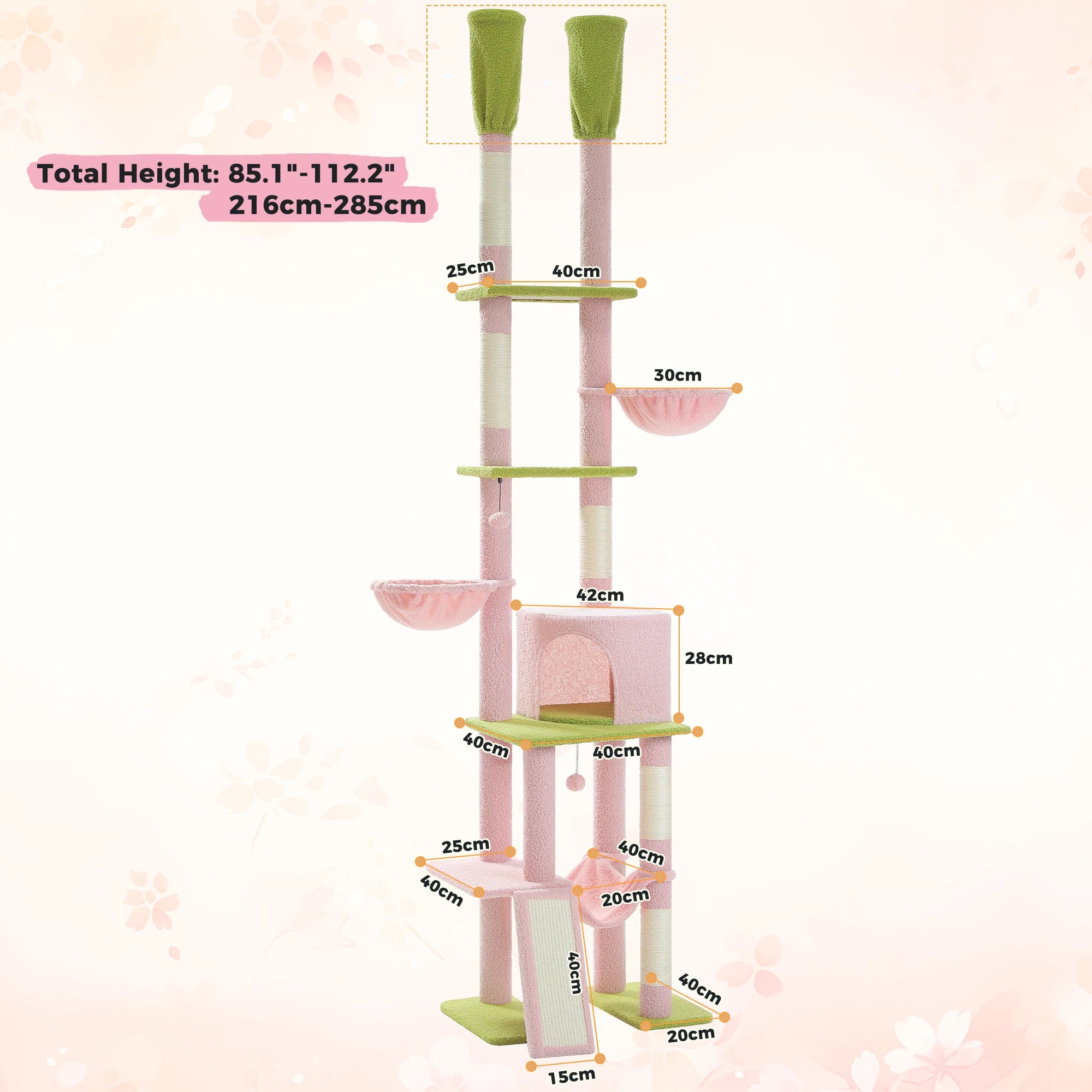 Floor-to-Ceiling Cat Tree Tower