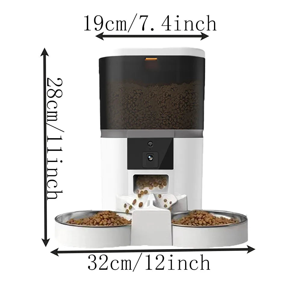 Double Bowls Smart Feeder With Camera HD