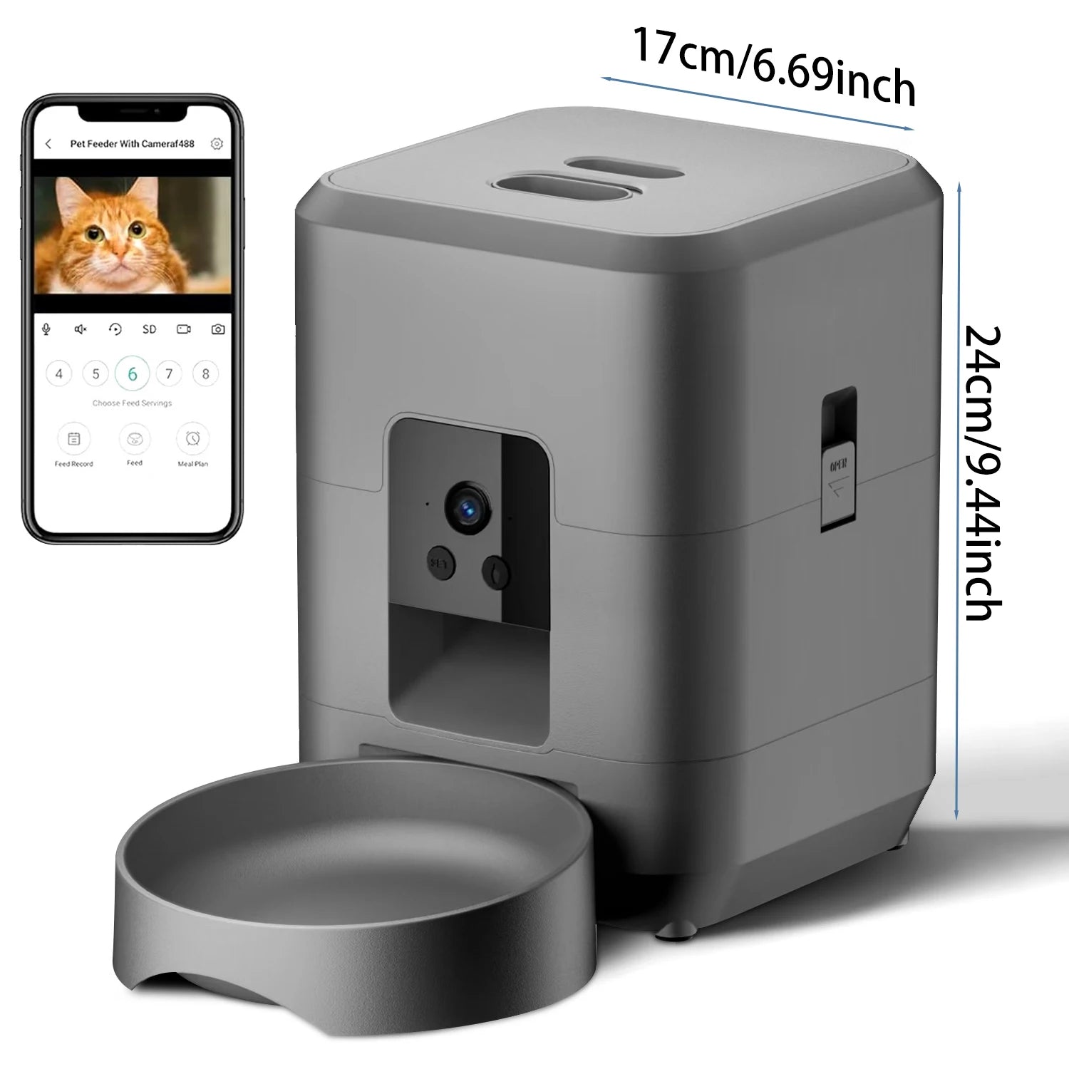 Wi-Fi Pet Feeder with Camera