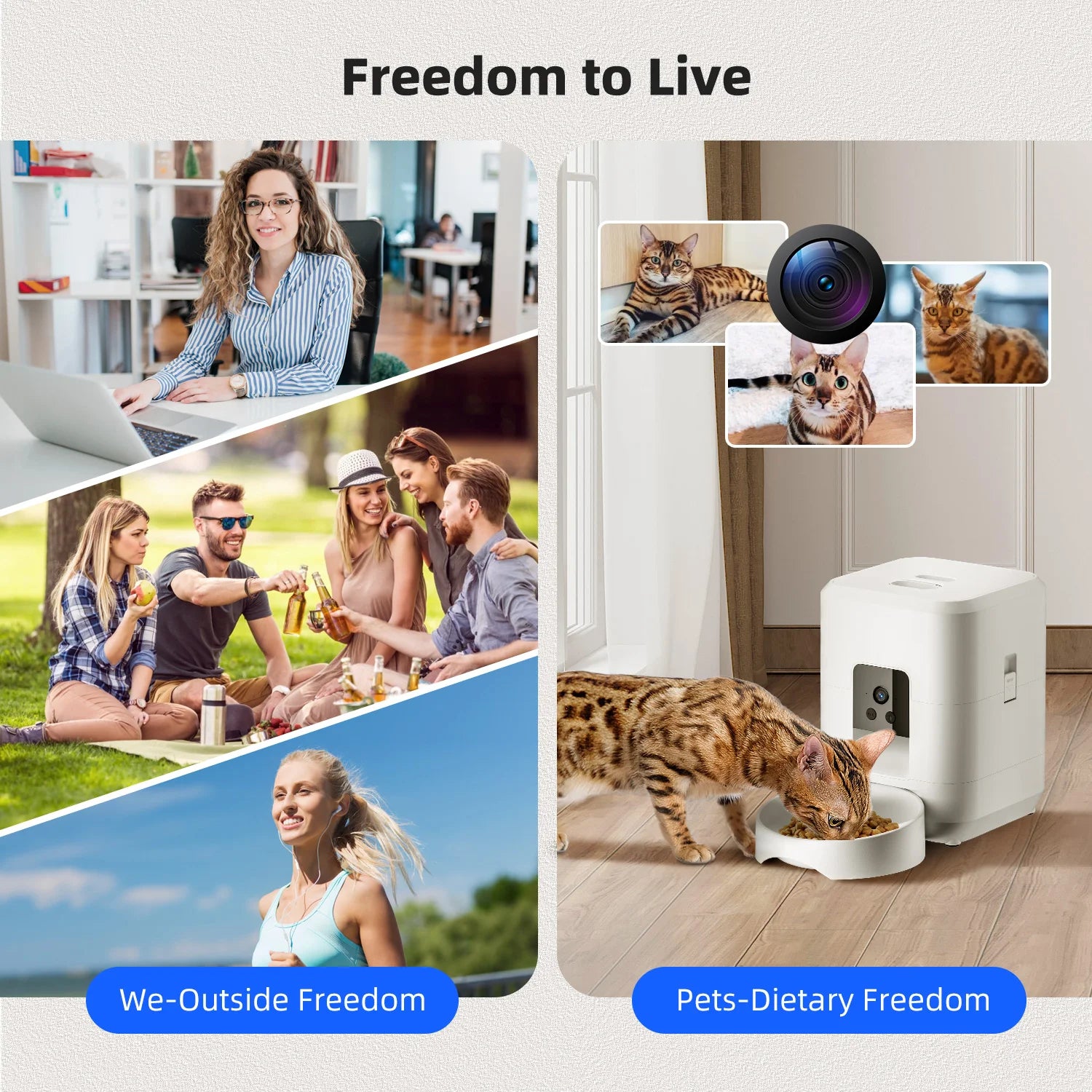 Wi-Fi Pet Feeder with Camera