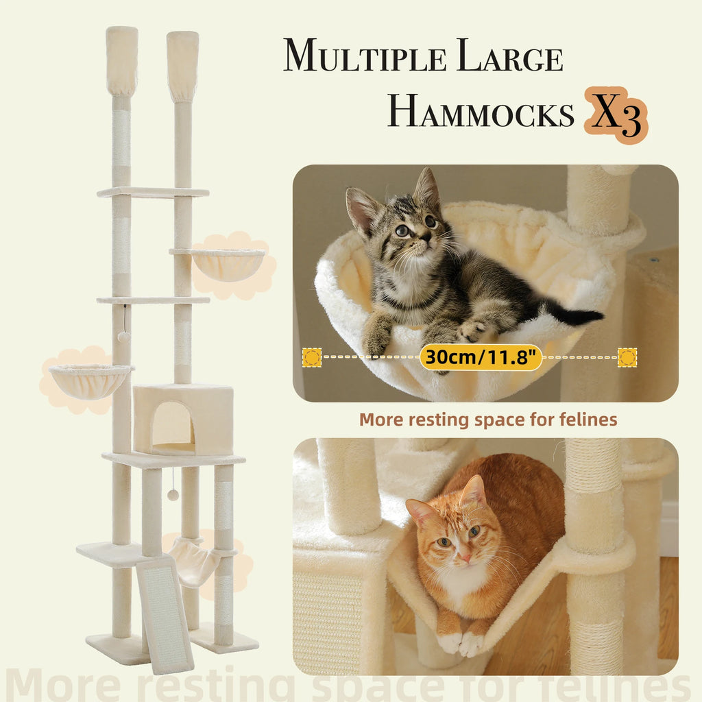 Floor-to-Ceiling Cat Tree Tower