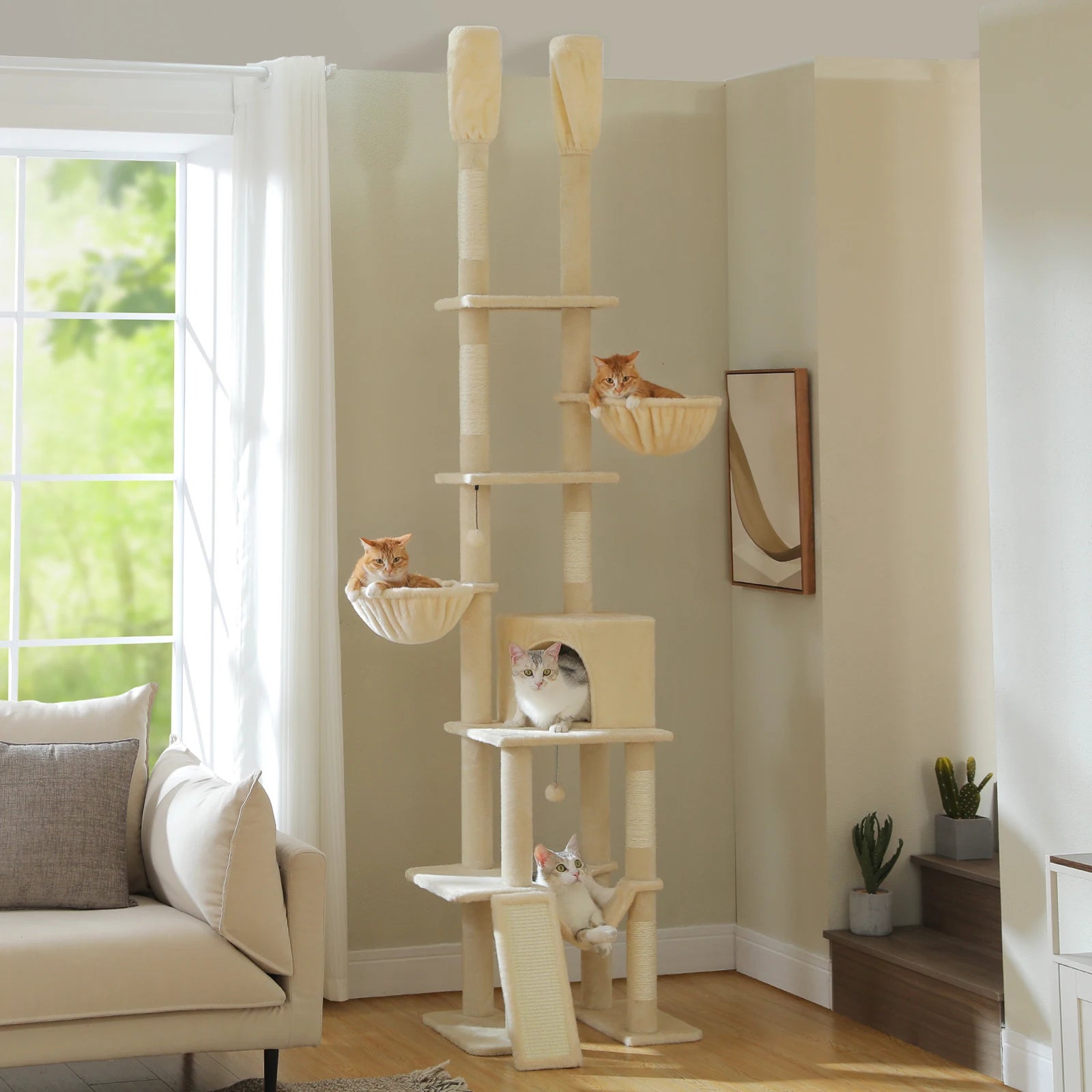Floor-to-Ceiling Cat Tree Tower