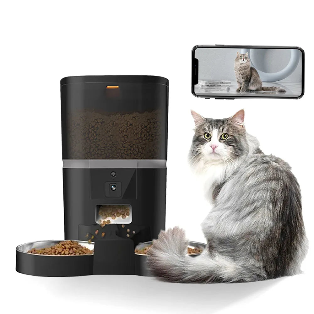 Double Bowls Smart Feeder With Camera HD
