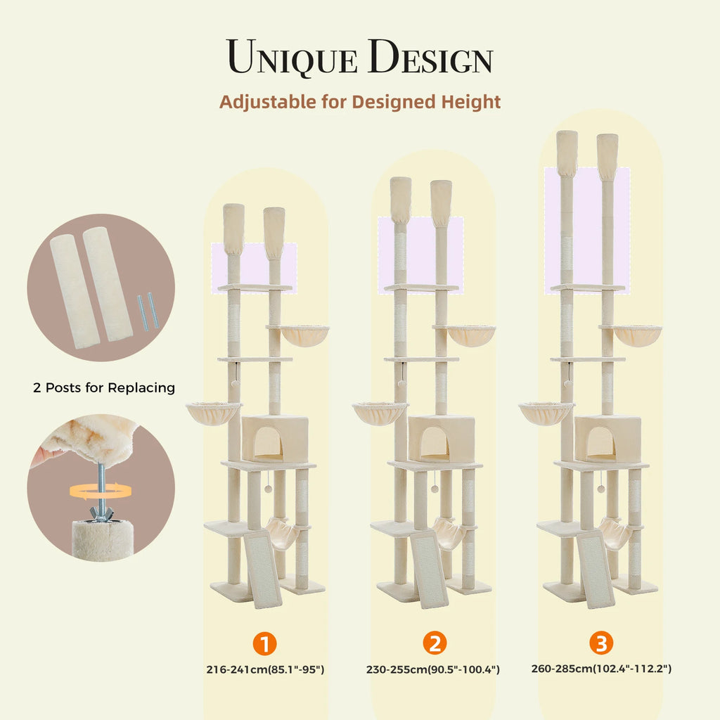 Floor-to-Ceiling Cat Tree Tower