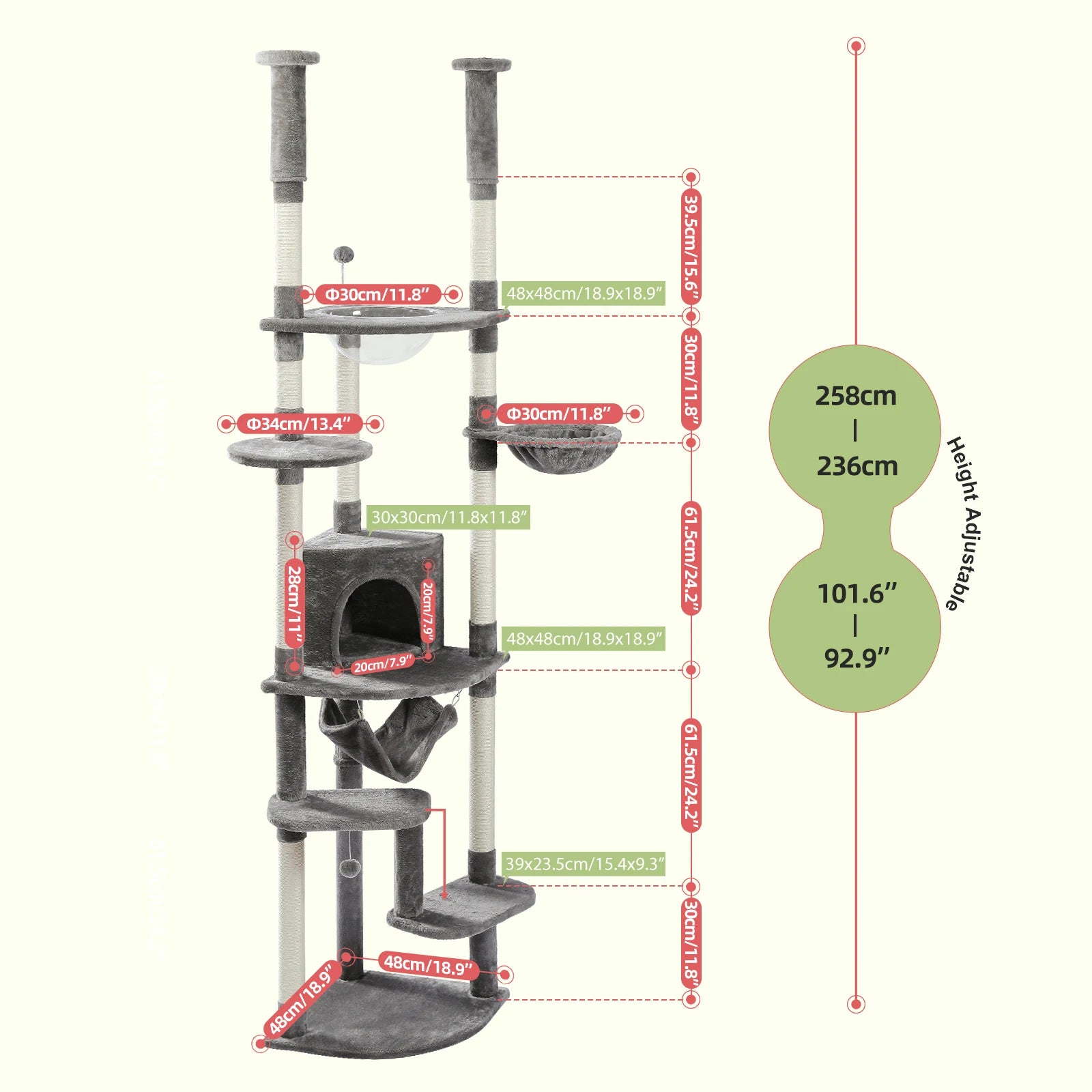 Floor-to-Ceiling Cat Tree Tower