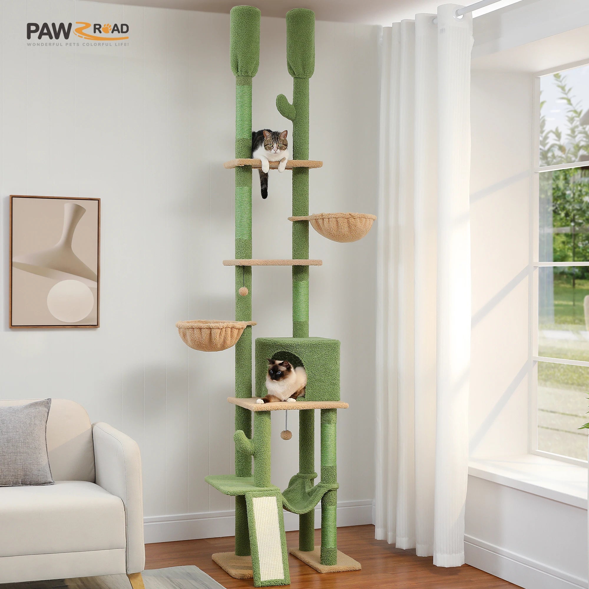 Floor-to-Ceiling Cat Tree Tower