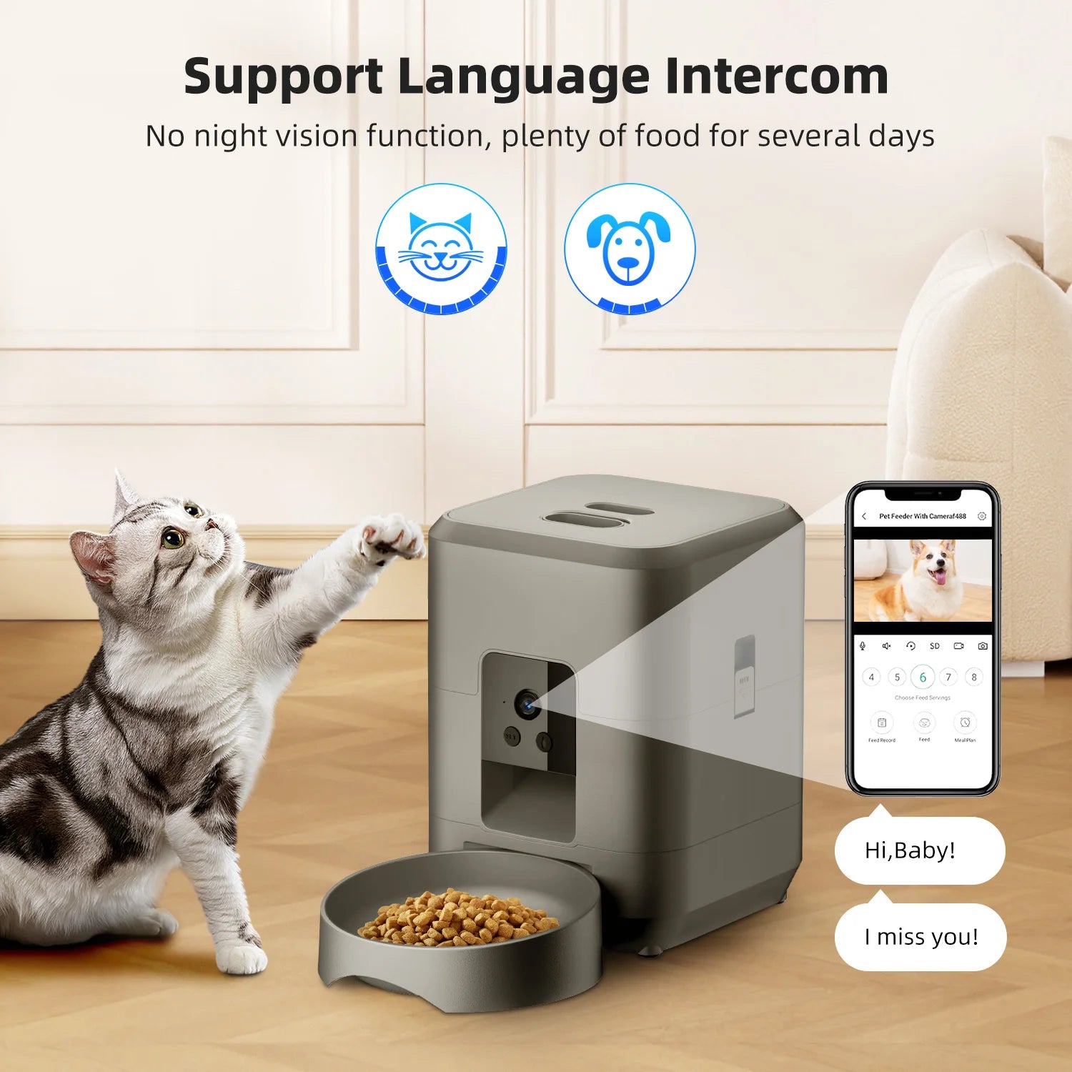 Wi-Fi Pet Feeder with Camera