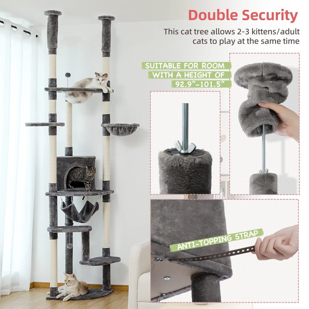 Floor-to-Ceiling Cat Tree Tower