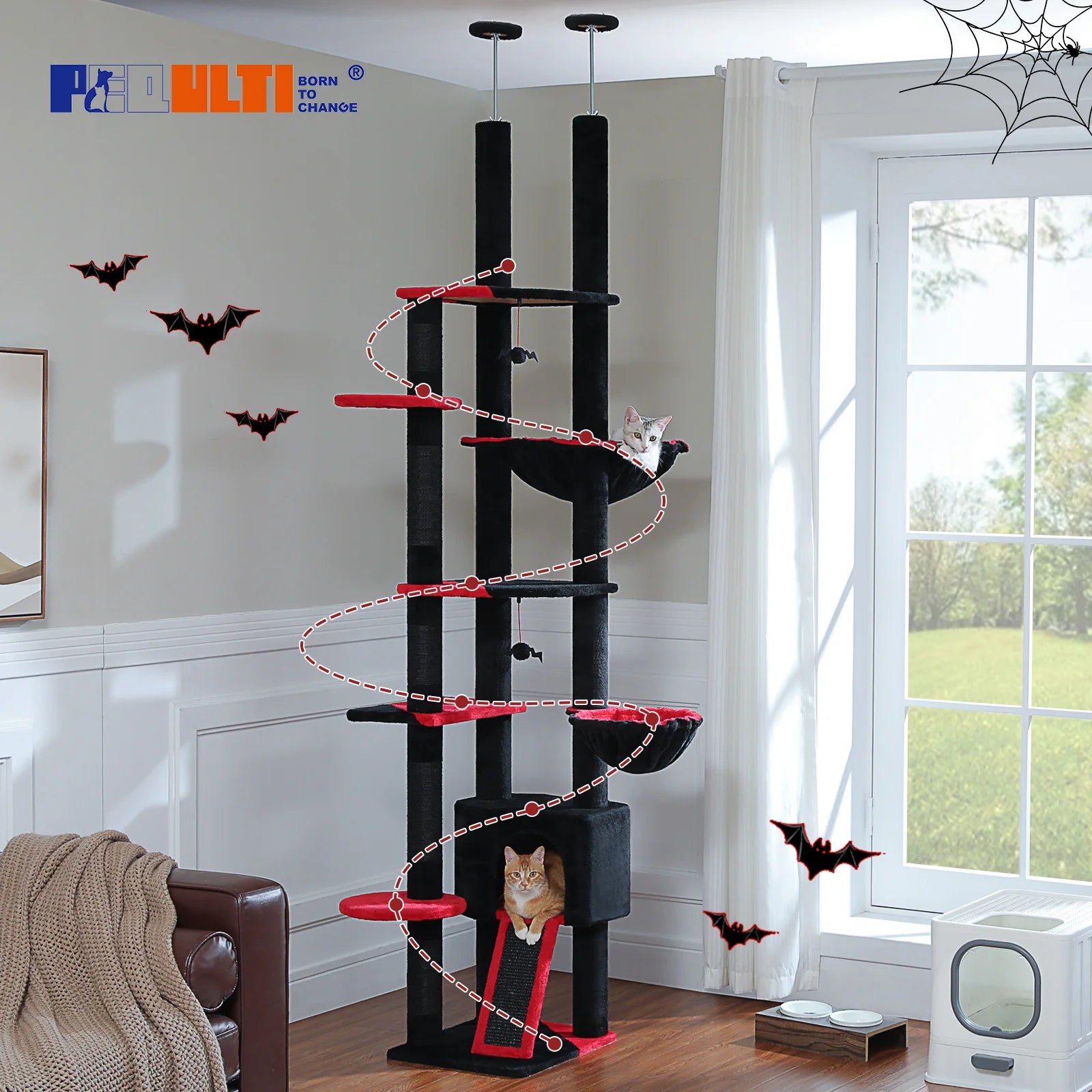Floor-to-Ceiling Cat Tree Tower